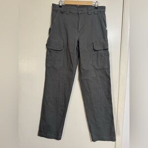 Duluth Trading Co 34x36 relaxed fit Men's Gray Cargo Pants Flex Fire Hose